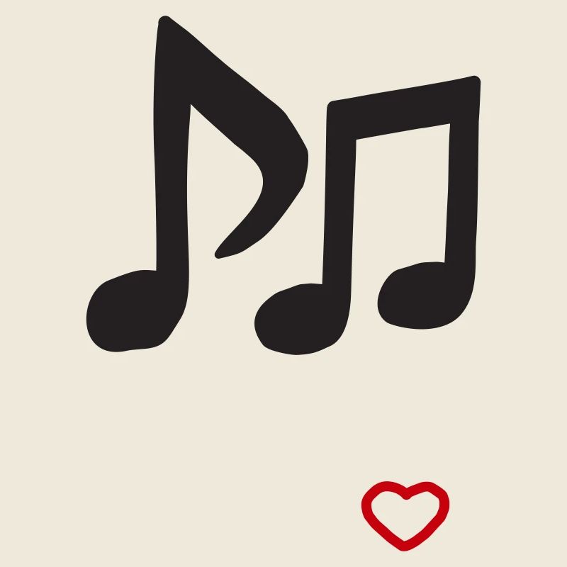 Heart Melody Notes Design