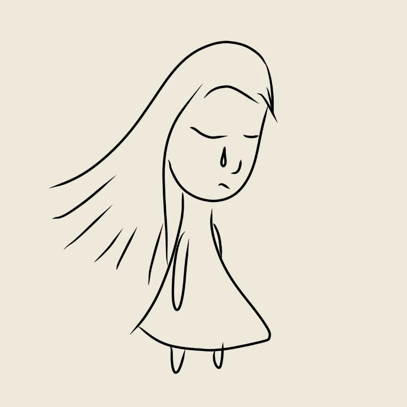 Mädchen traurig Träne weinen