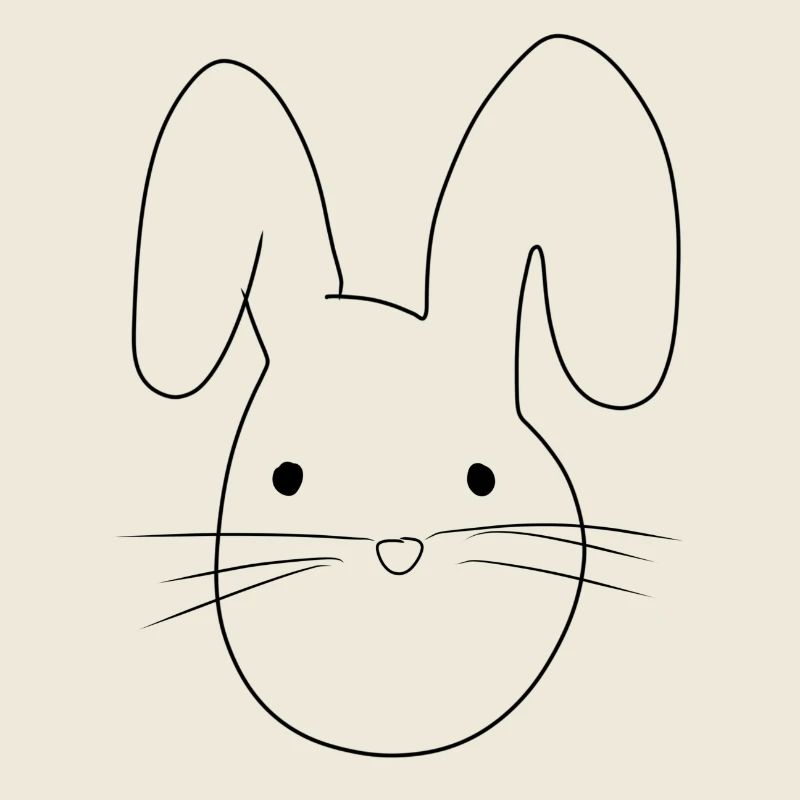 Tête de symbole animal lapin