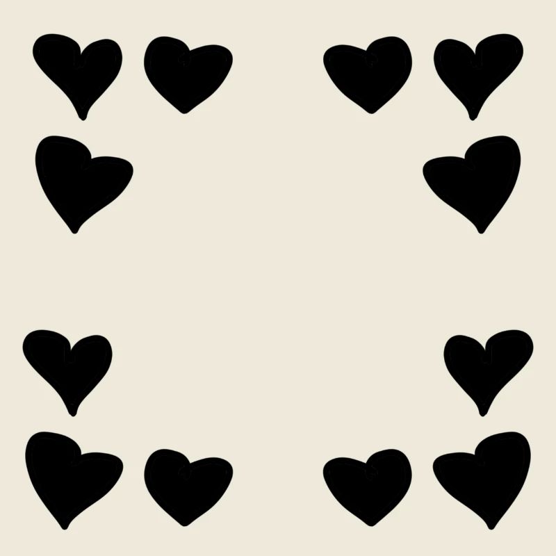 herzen muster rahmen eckig herz