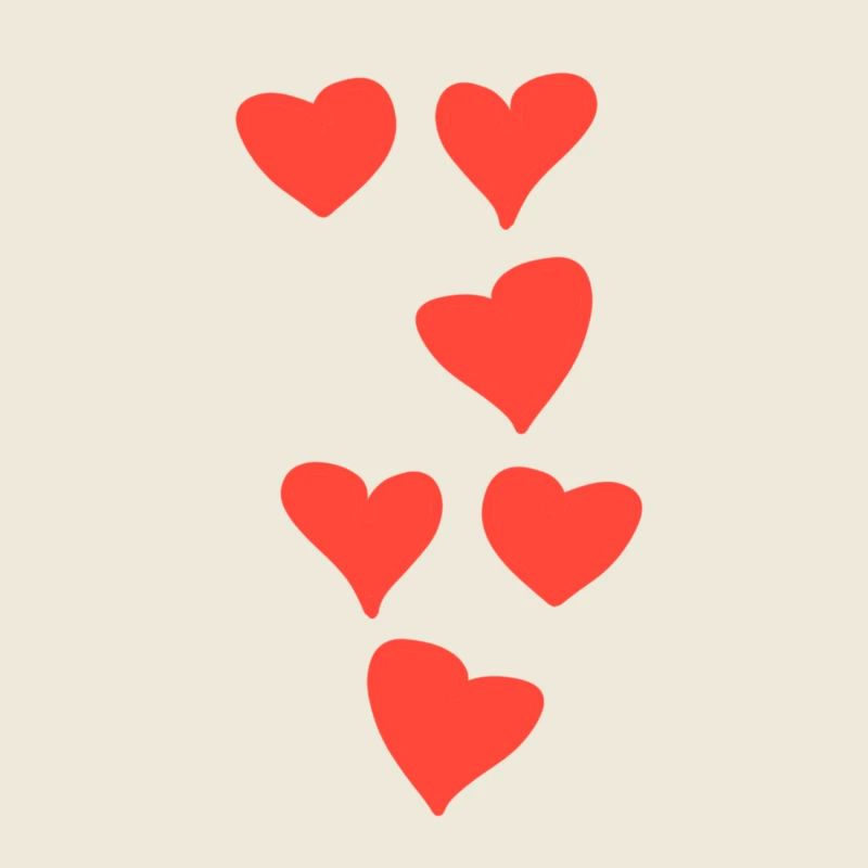 Hearts Pattern Heart Red