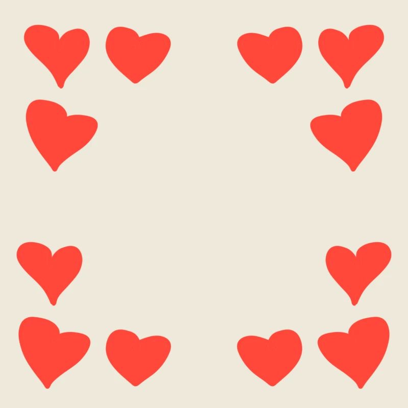 herzen muster rahmen eckig herz rot