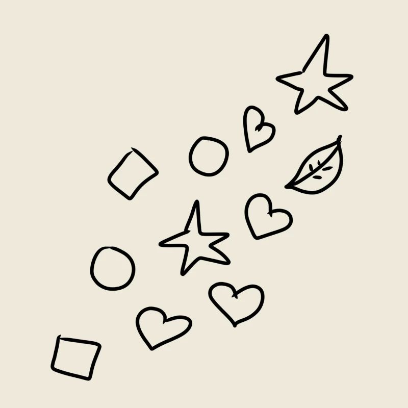 Shapes Symbols Heart Star Circle Square Leaf