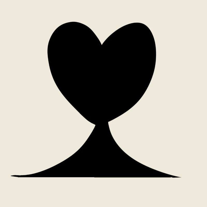 Forme du symbole d’amour en forme de cœur