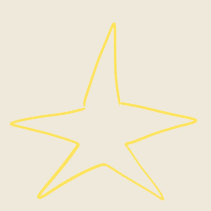 Star Symbol Shape Yellow