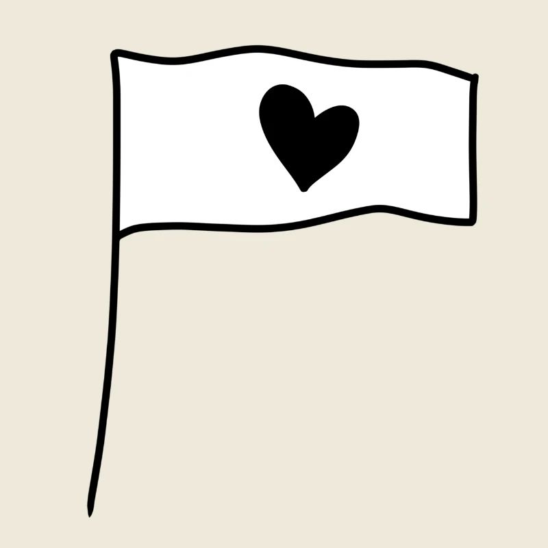 Drapeau Coeur Amour Symbole Forme