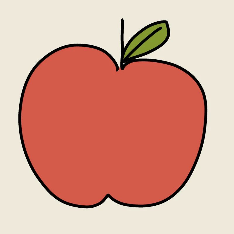 apfel essen symbol form rot