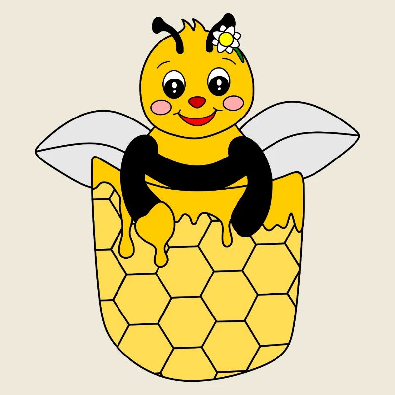 cute bee in breast pocket