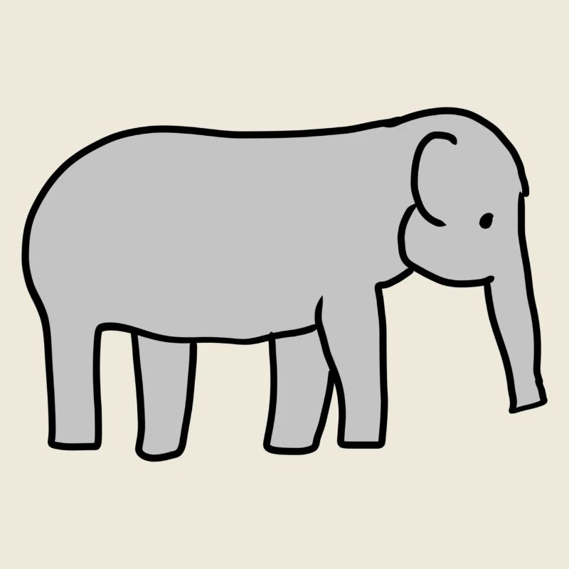 Icône d’animal éléphant gris