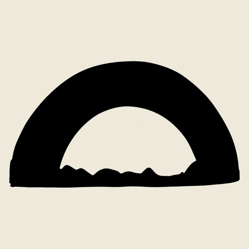 Arc Symbole Forme Herbe Ligne