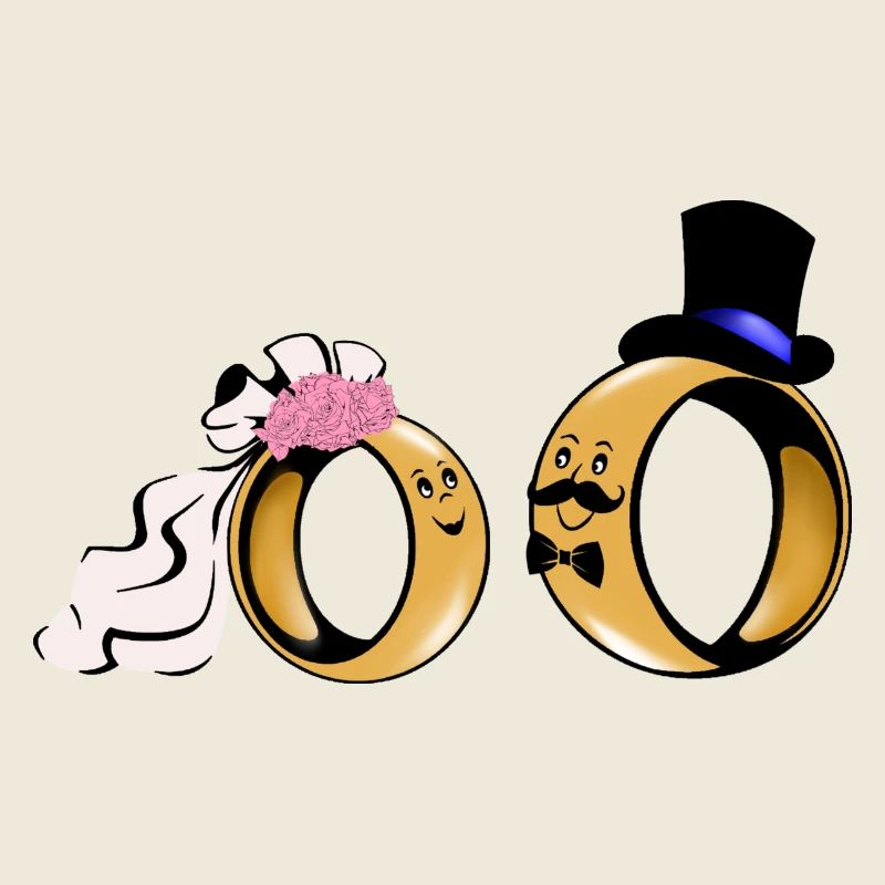 Duo de bagues de mariée Amour