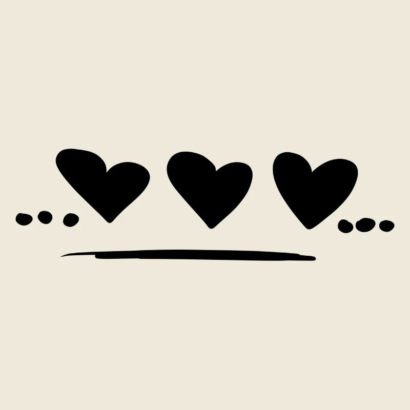 Point de symbole d’amour de cœur à trois cœurs