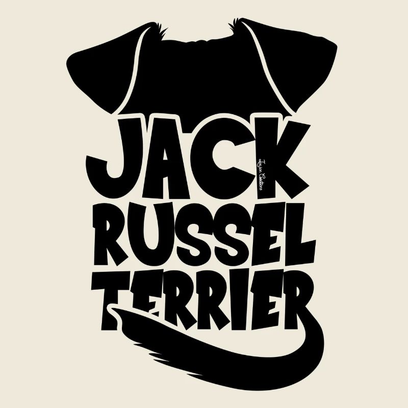 Jack Russel Terrier Silhouette - Schwarz