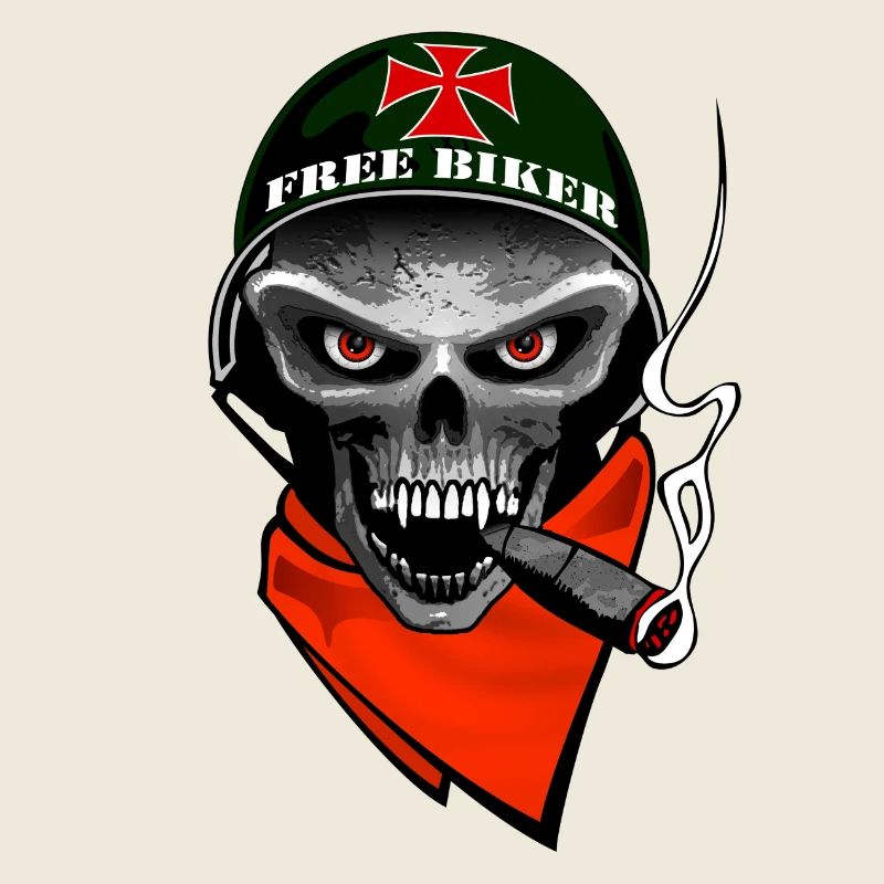 biker skull design