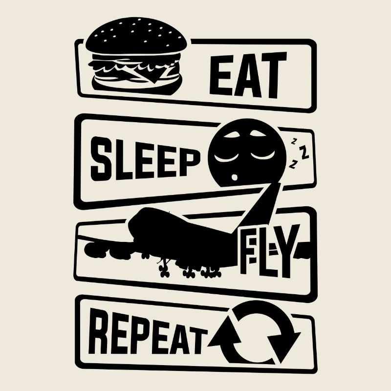 Eat Sleep Fly Repeat - Flugzeug Pilot Flieger Flug