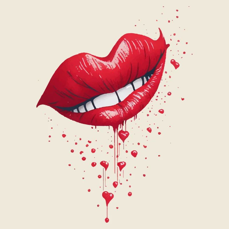 Rouge à lèvres : Design en forme de goutte de cœur