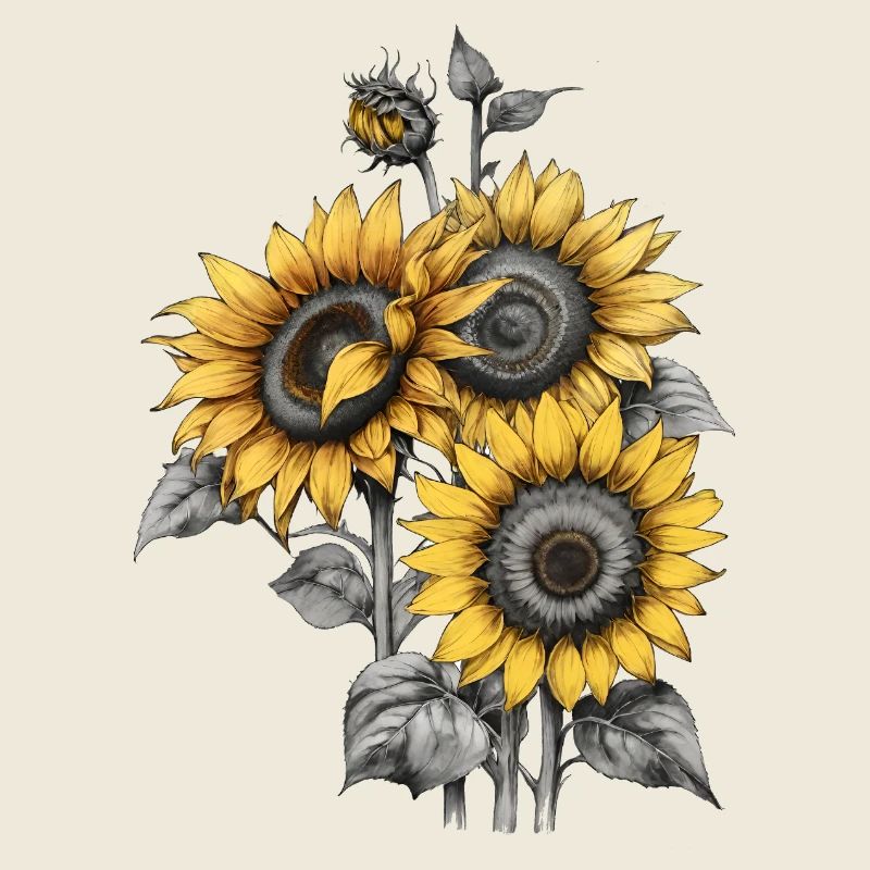 Vintage-Sonnenblumen