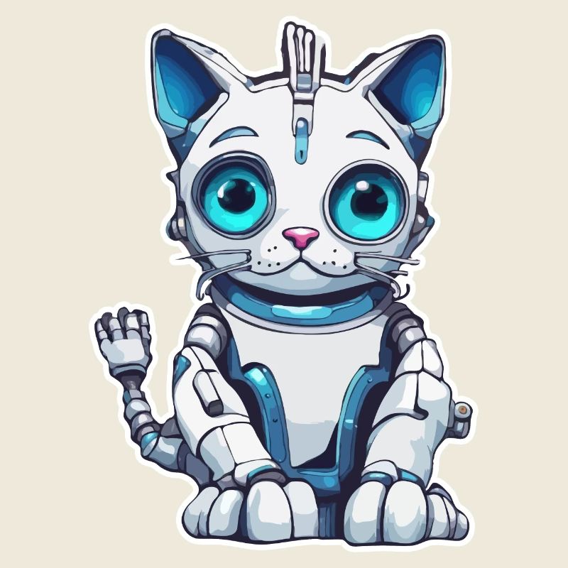 Roboter Tier / KI / Mechanisierte Tiere / Comic