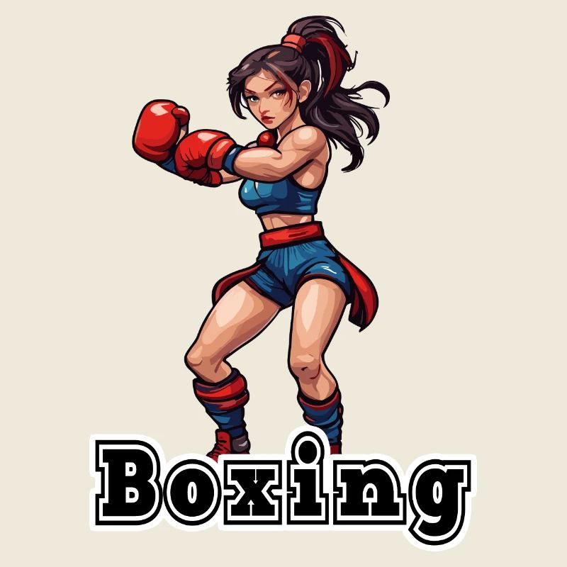 Boxerin / Sport / Kampf / Arena / Boxring / Fäuste