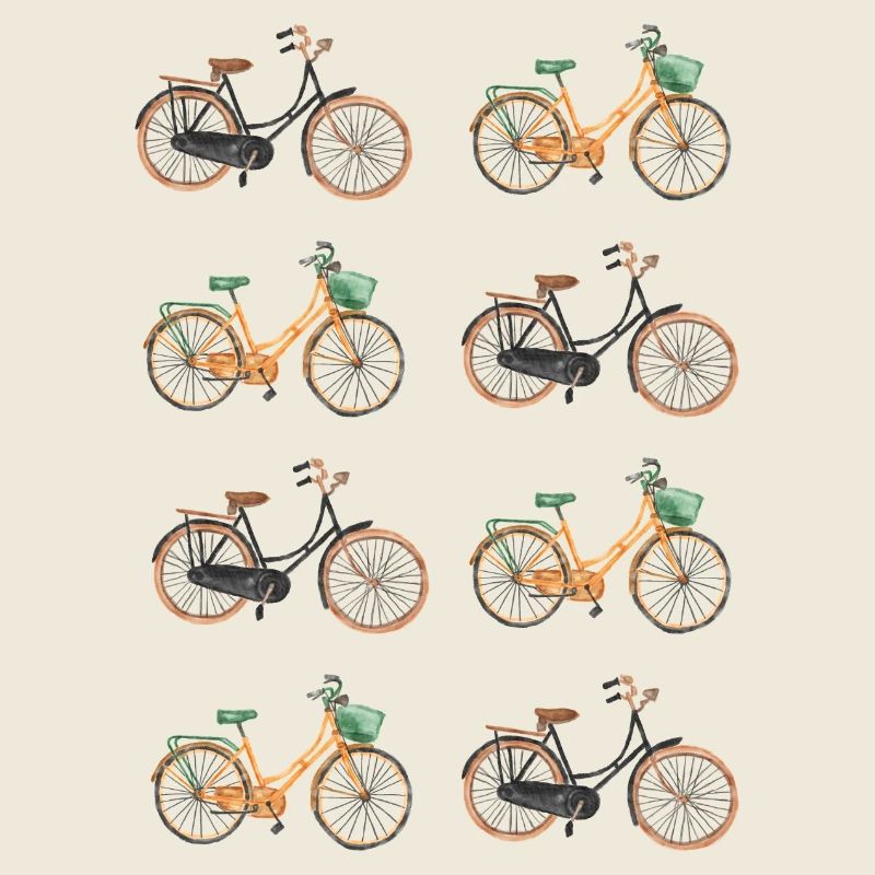 Vivid Vintage Bicycle Pattern
