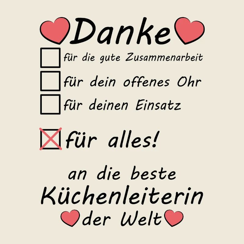 Bester Küchenleiterin Danke Sagen zum Abschied