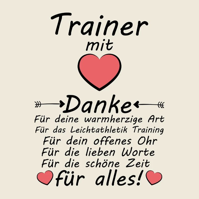 Leichtathletik Trainer Danke sagen zum Abschied