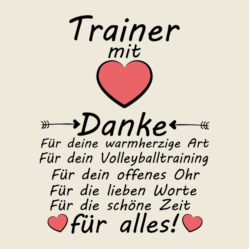 Volleyball Trainer Danke sagen zum Abschied