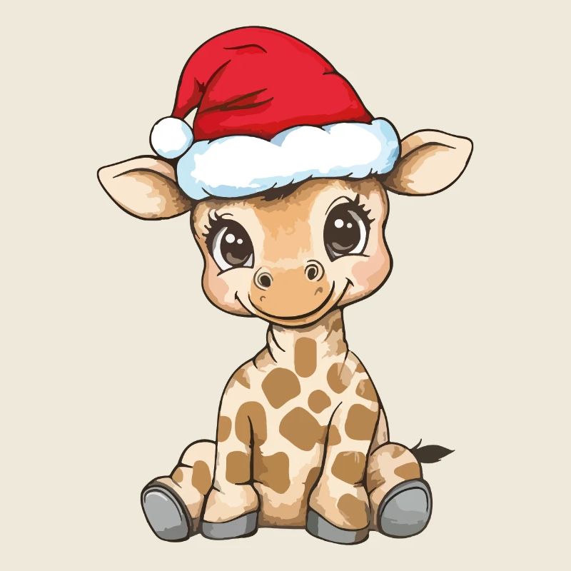 Giraffe Christmas Cute Cute Christmassy