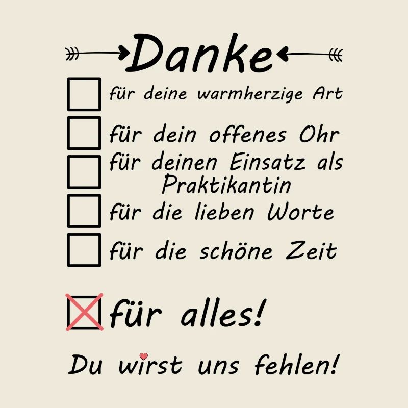 Abschiedsgeschenk Berufspraktikantin Praktikantin