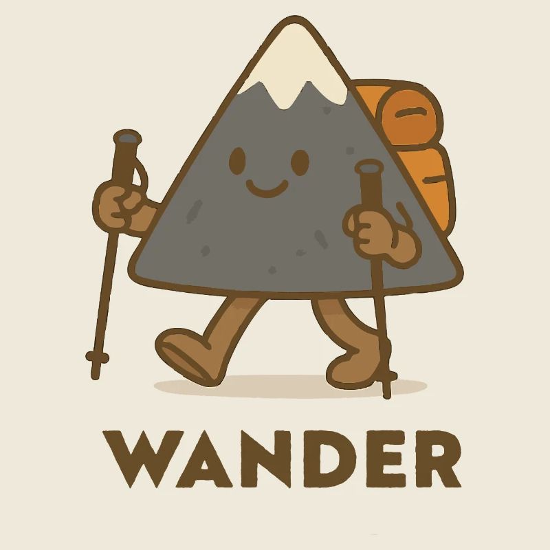 Happy mountain while hiking