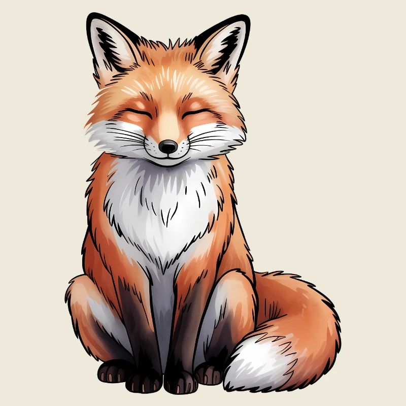 Fuchs sitzend