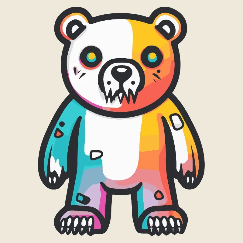 Polar Bear Halloween Comic Funny