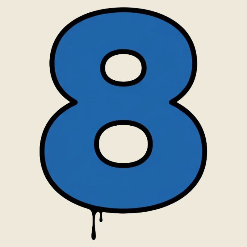 Dripping Blue Eight Design