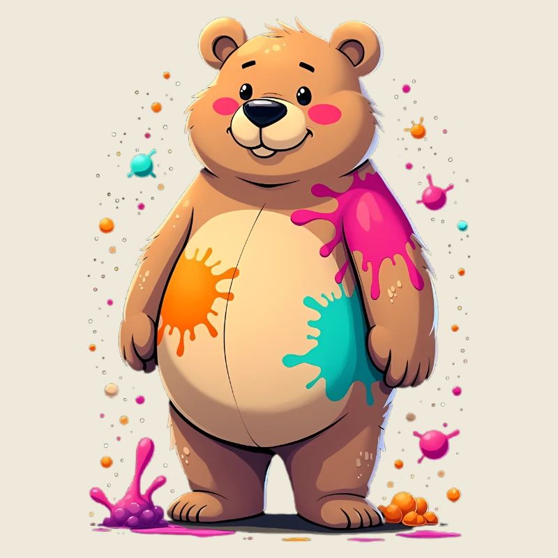 Kunterbunter Farbbär Kunst