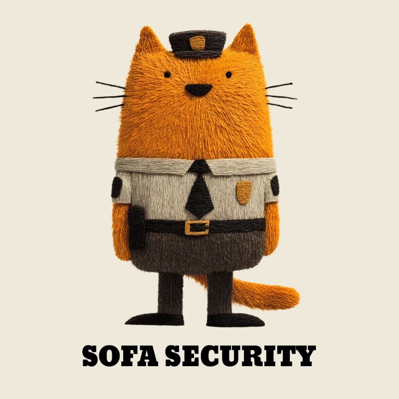 Cat in Security Look - Sofa Security