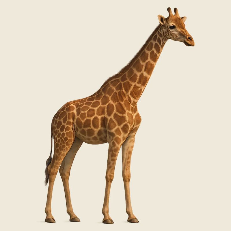 Girafe dans un ton naturel