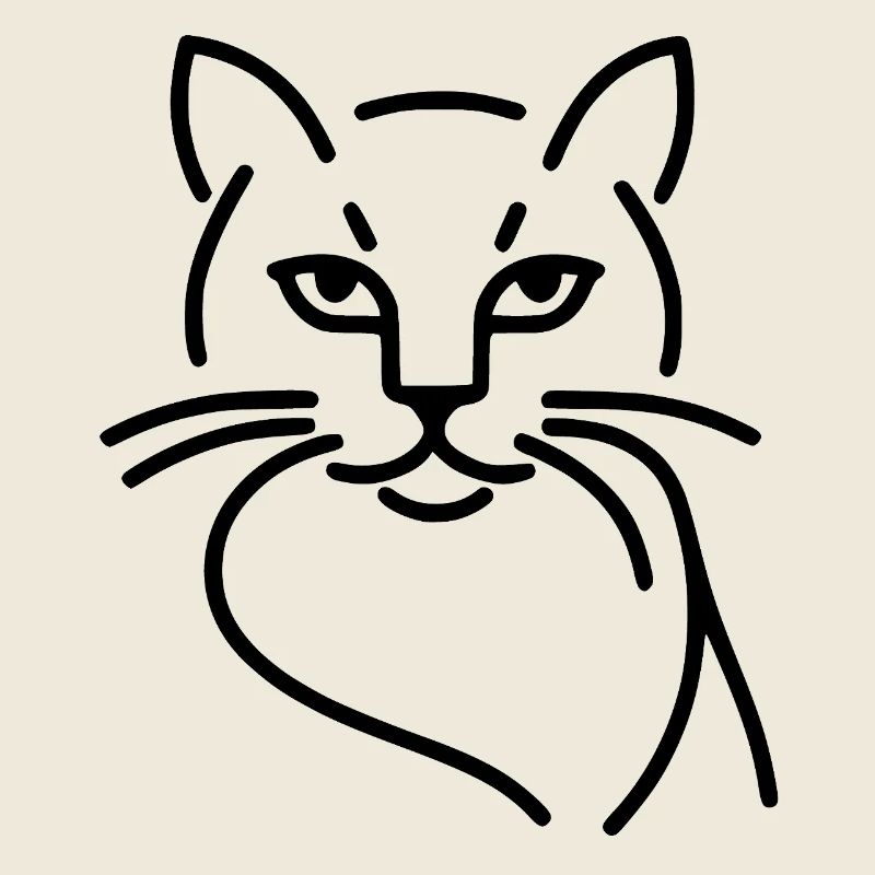Portrait de chat mignon en noir et blanc