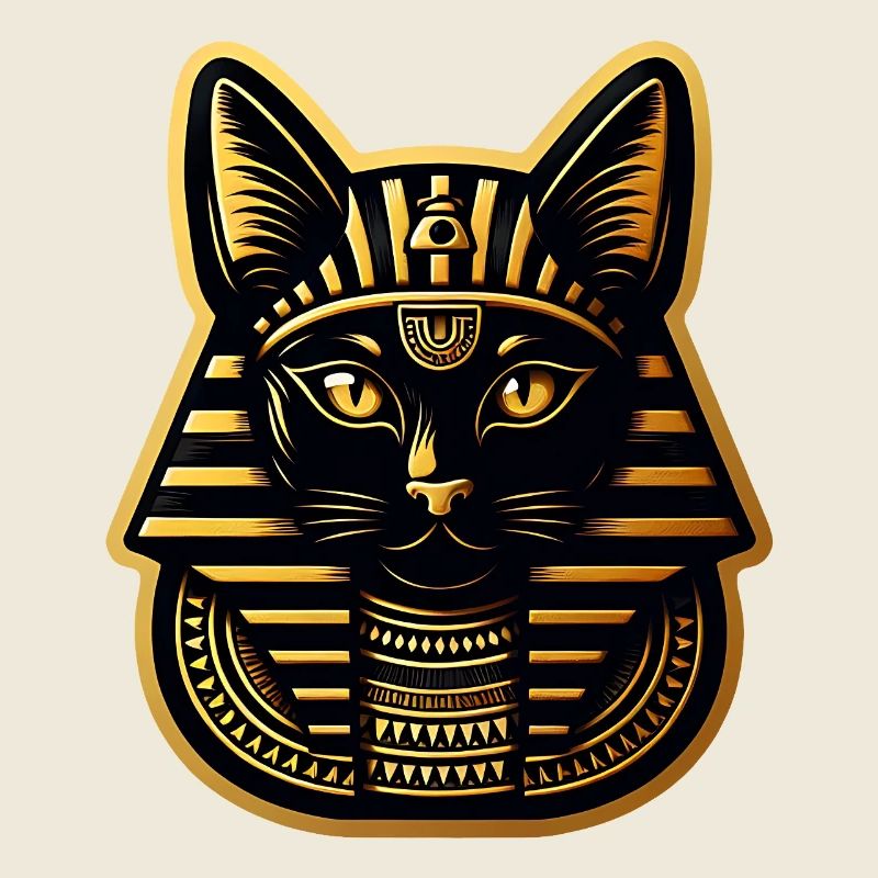 Katze im Ägyptischen Pharaonen Stil