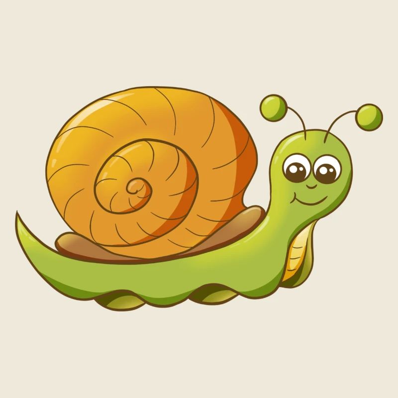 niedlich lächelnde Comic Schnecke
