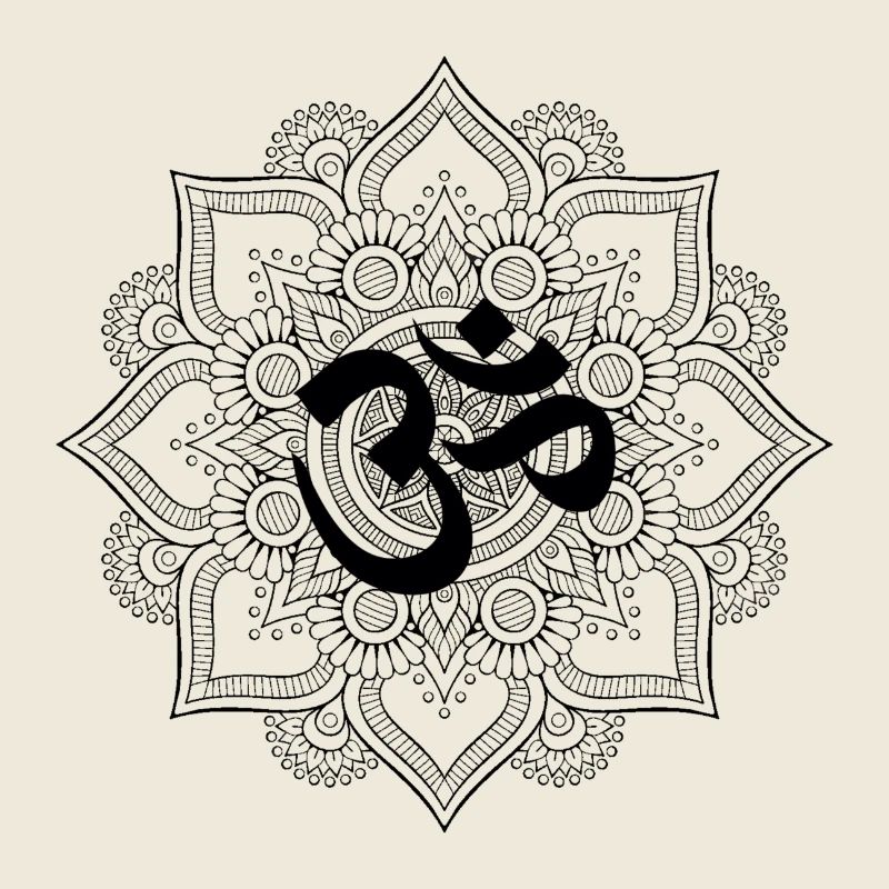 Mandala OM schwarz