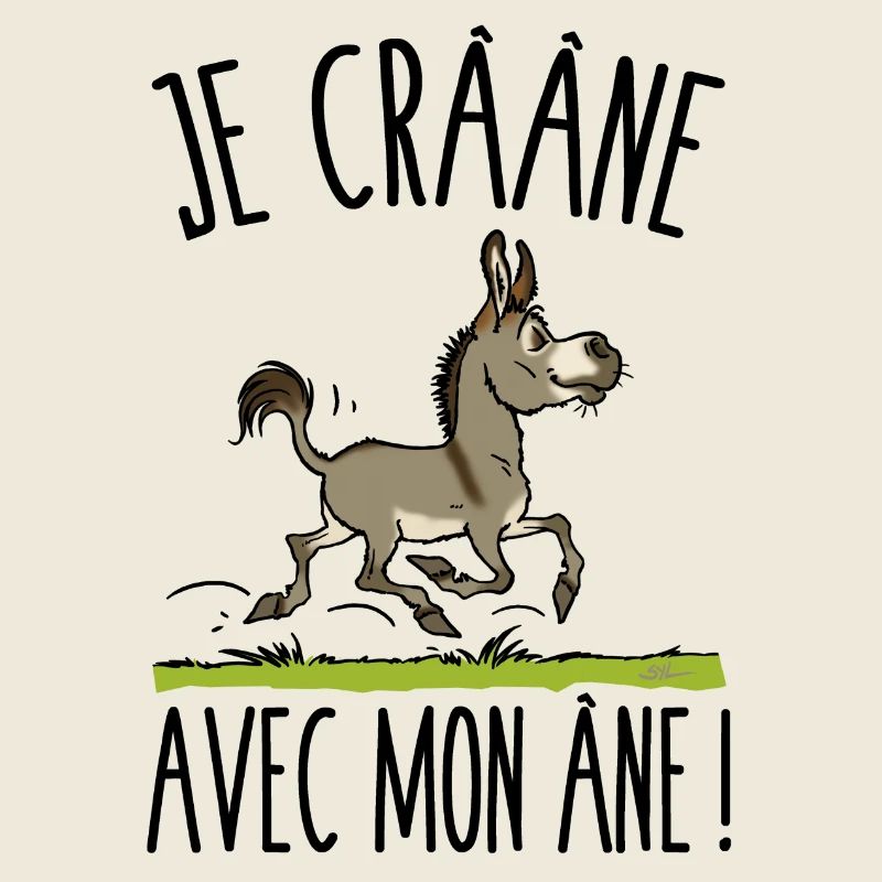 Je crâne avec mon âne (âne gris)