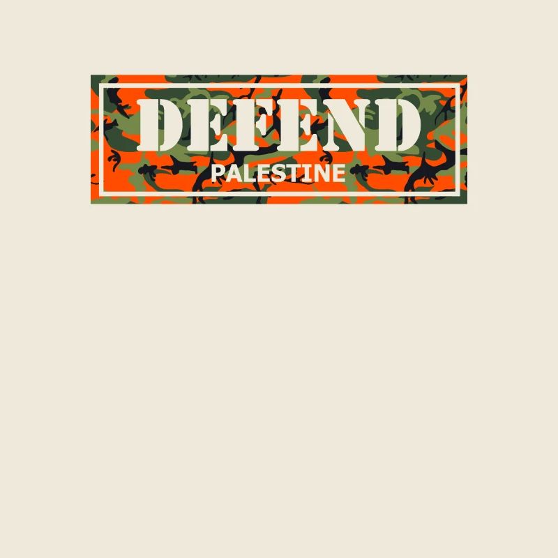 "DEFEND PALESTINE" T-shirt camouflage