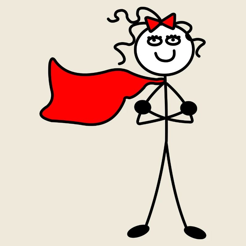 Superwoman oder mit verschränkten Armen