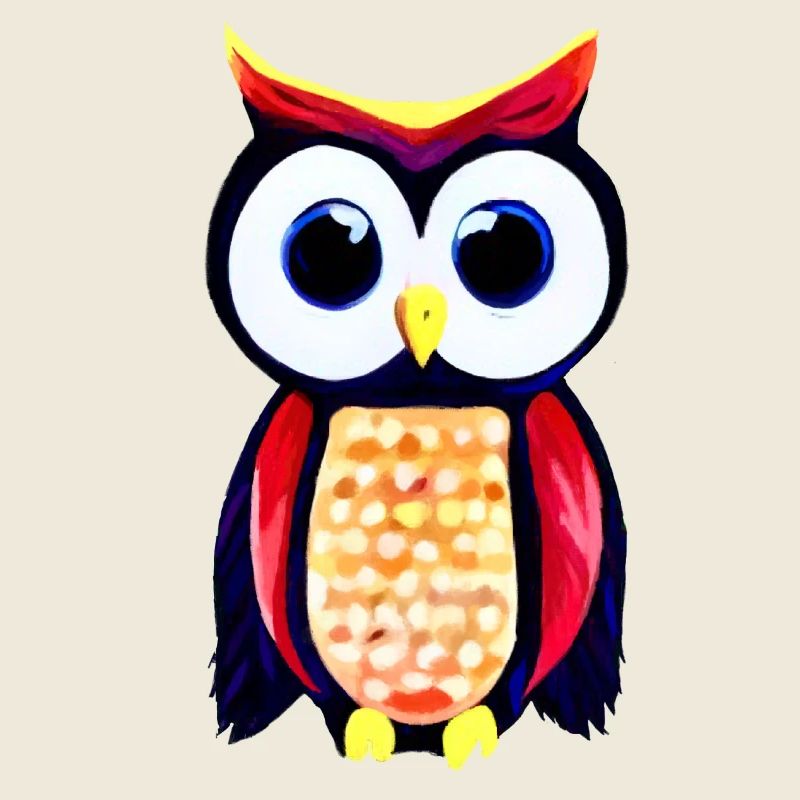 Eule mit großen neugierigen Augen