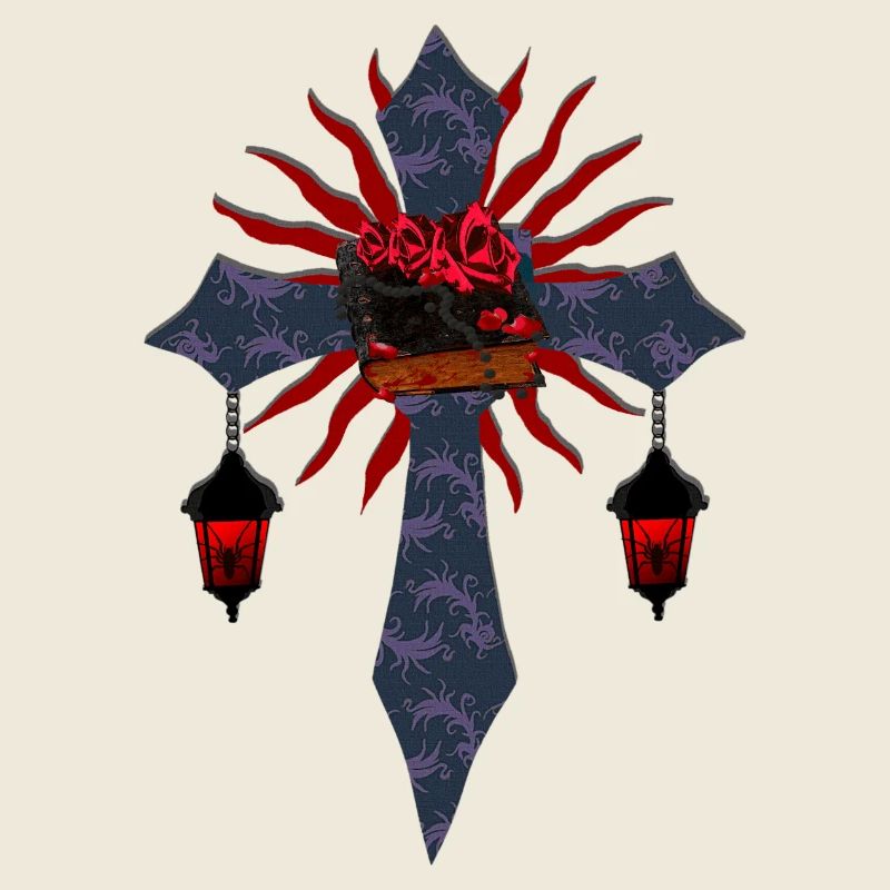 kreuze, laternen, Goth, bücher design, verschenken