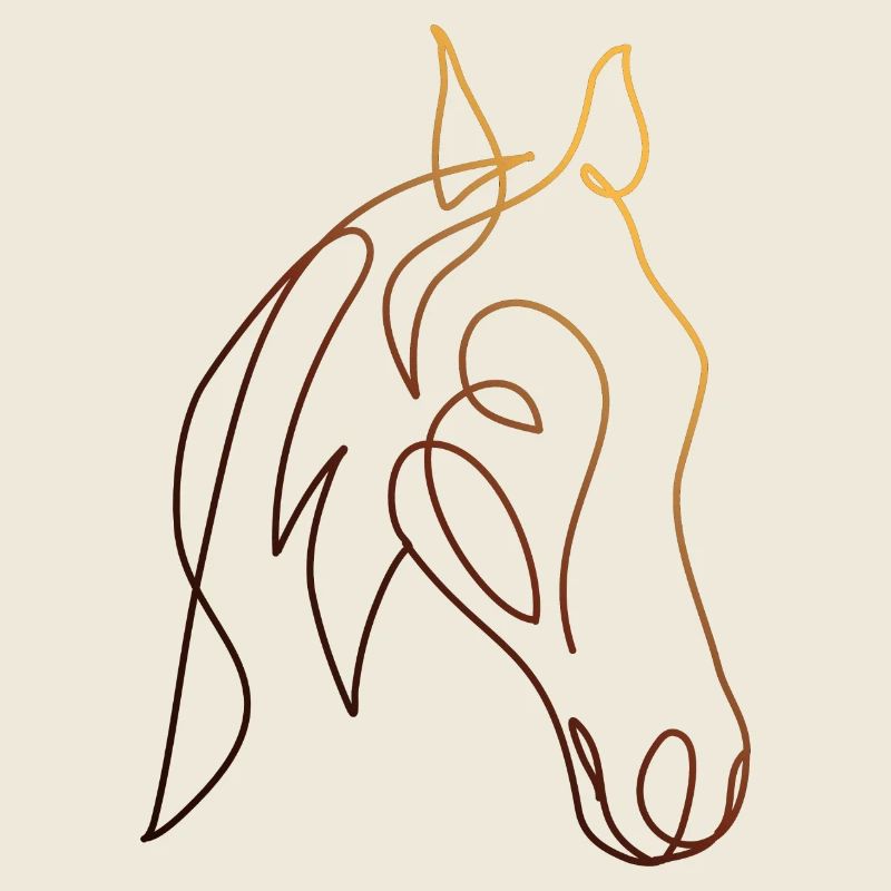 Dessin au trait CHEVAL