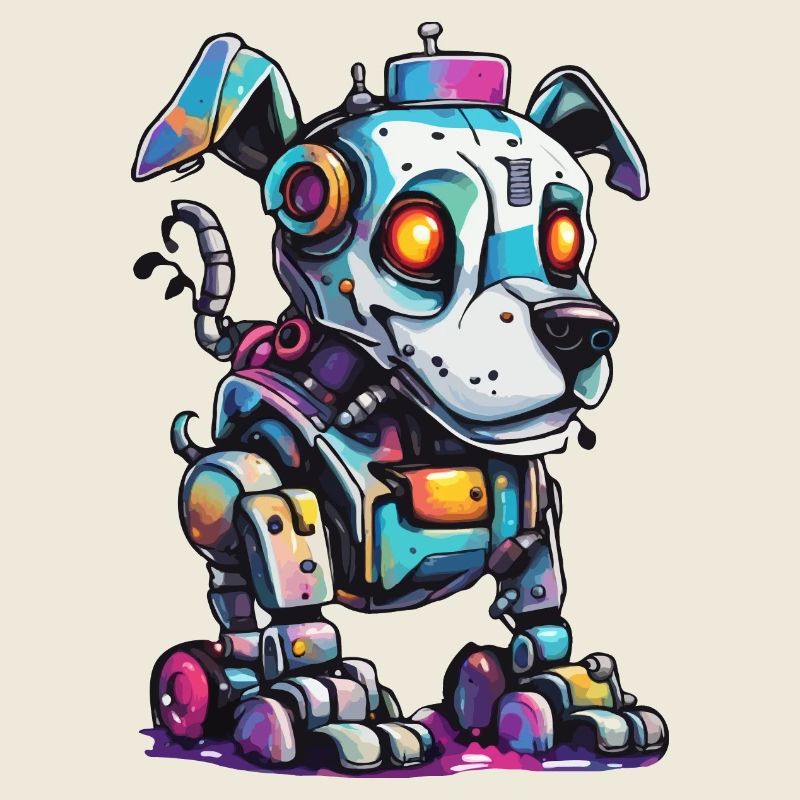 Roboter Tier / KI / Mechanisierte Tiere / Comic