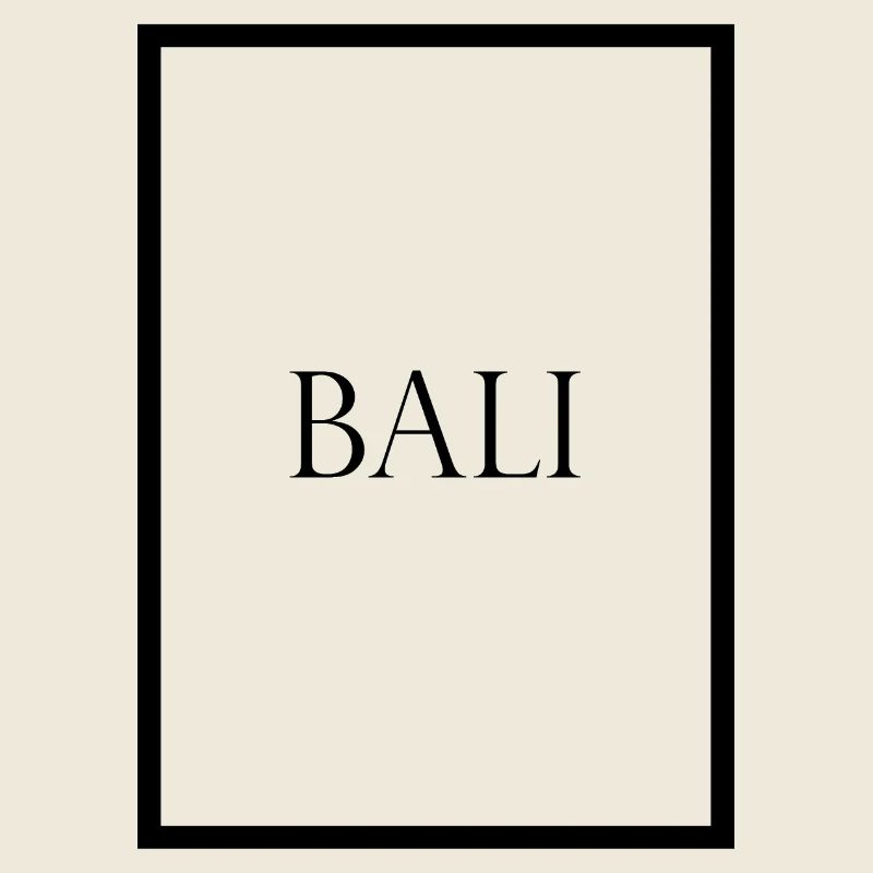 Lettrage de Bali dans le cadre, super cadeau