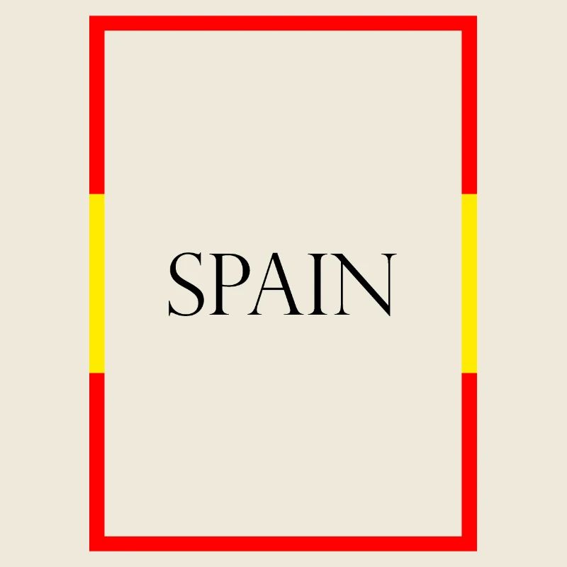Spain Spain Statement Lettering with Flag