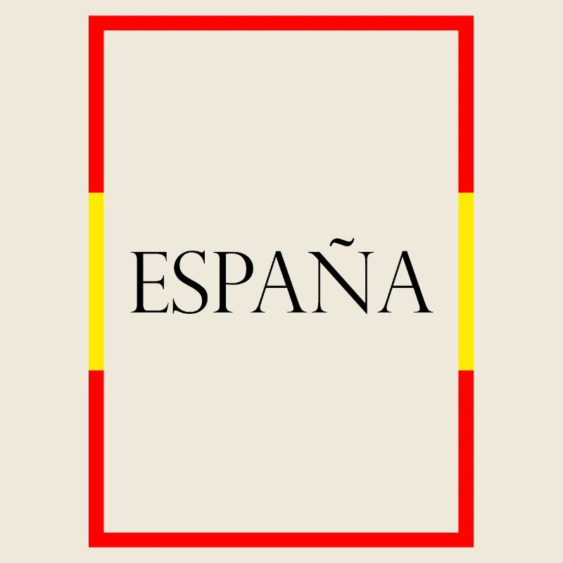 Espagne, España Lettrage de déclaration avec drapeau
